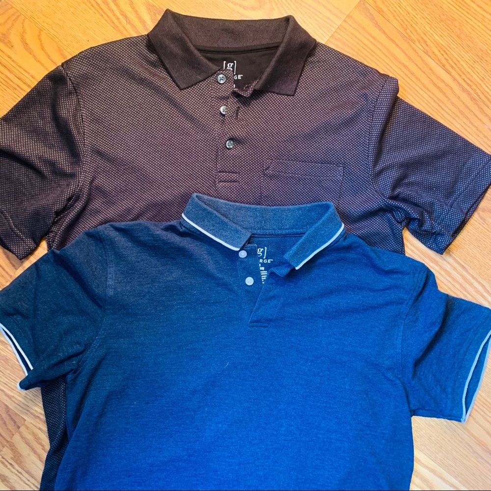 2 Men’s Polo George shirts 1 Black & 1 Blue shirt